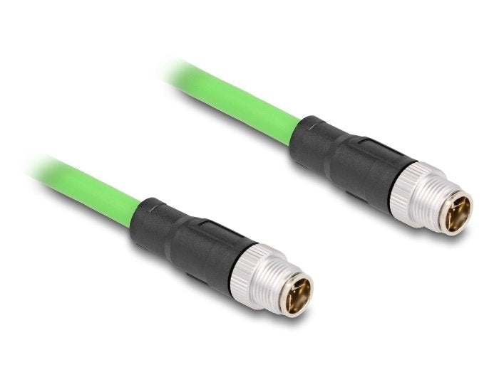 Delock 80436 Cable M12 Codificado X 8 Pin Macho A Macho Pur (Tpu) 1 M