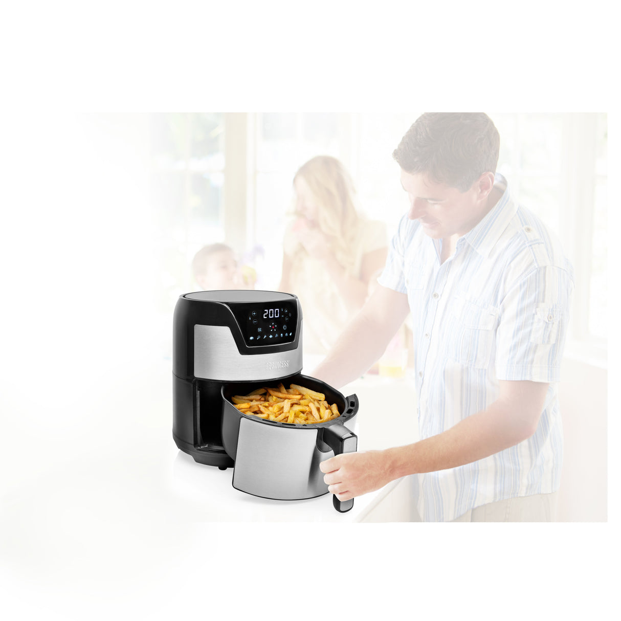 EAN 8713016091475 - Princess 182026 Sencillo 4,5 L Independiente 1500 W Freidora de aire caliente Plata imagen 16