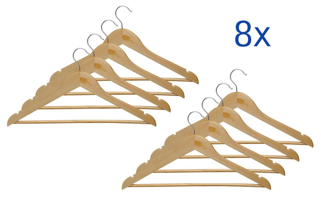 Maul Kleiderbügel Holz, 8 M. Pack