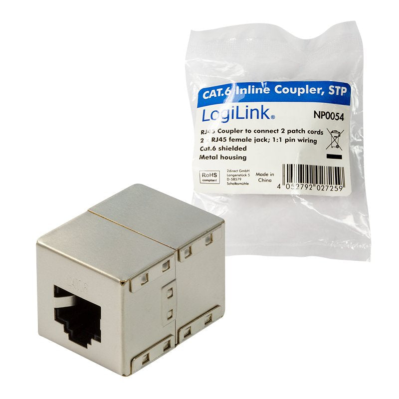 Logilink Np0054 Adaptador De Cable Cat6 Stp Rj45 Gris