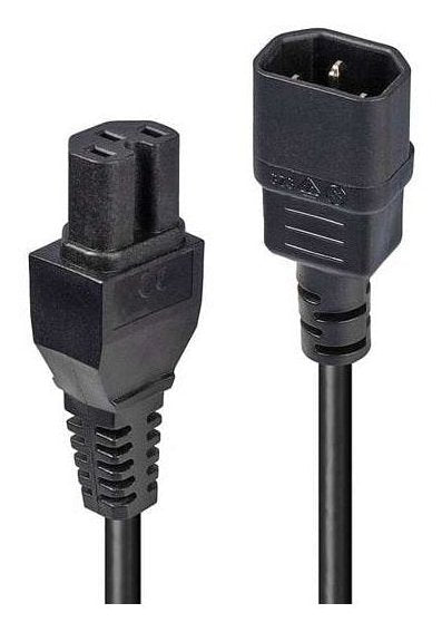 5m C14 To C15 Hot Condition Power Cable, Black