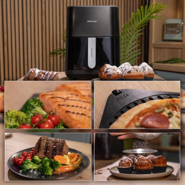EAN 8435771915871 - Cecotec Cecofry&Grill Duoheat 4000 Sencillo 4 L Independiente 1900 W Freidora de aire caliente Negro imagen 8