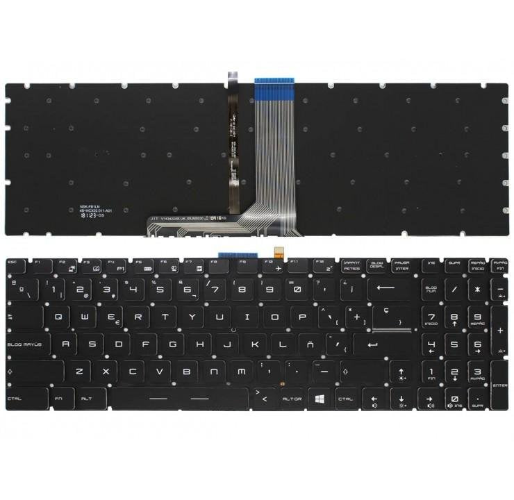 Teclado Para Portátil Msi Gt62 Gt72 Ge62 Ge72 Gs60 Gs70 Gl62 Nsk-Fb1ln Retroiluminado
