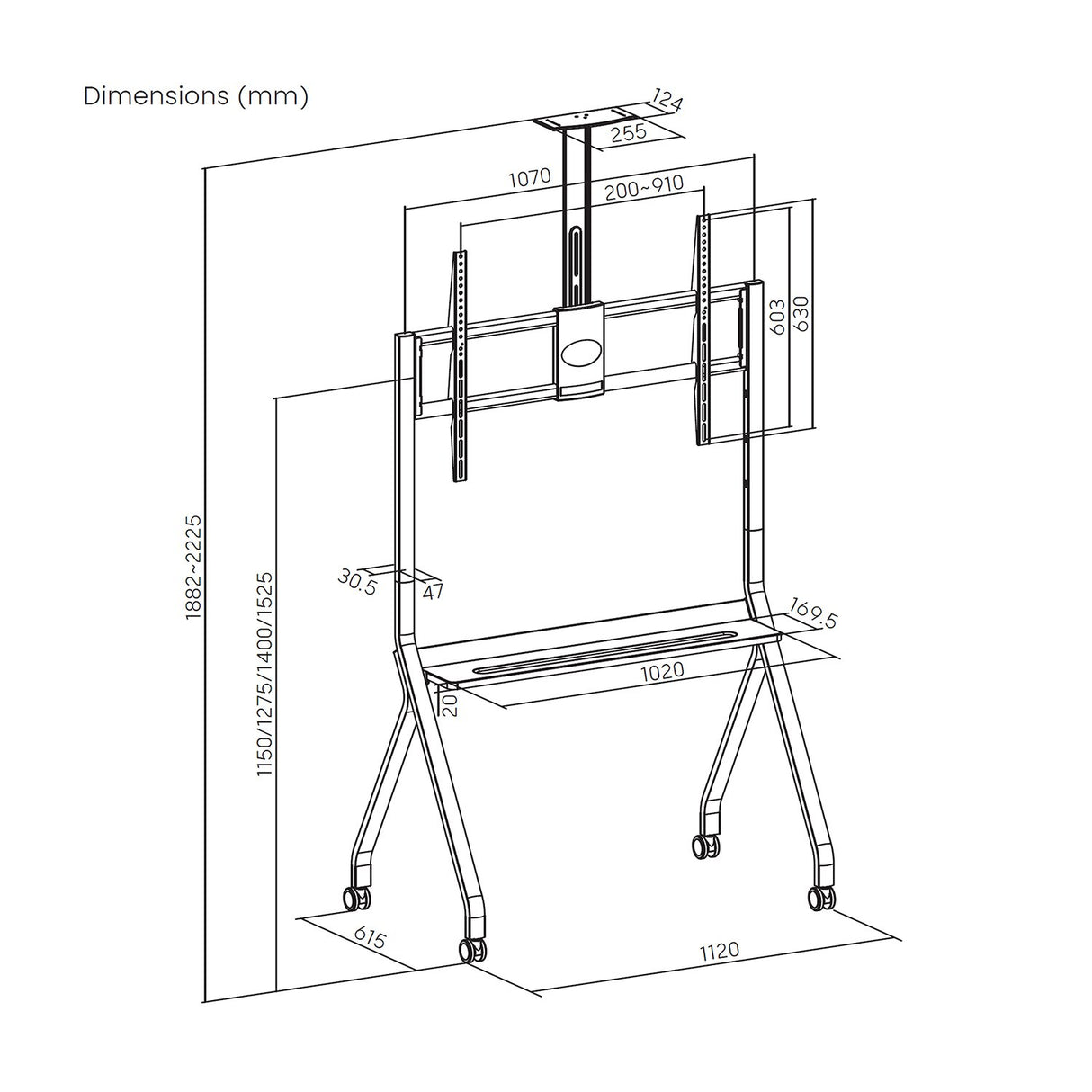 EAN 8435739903032 - AISENS FT86FE-369 soporte para TV 2,54 m (100") imagen 6