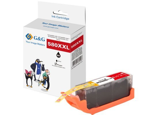 G&G Xxl-Druckerpatrone Compatible Con Canon Pgi-580bk Xxl