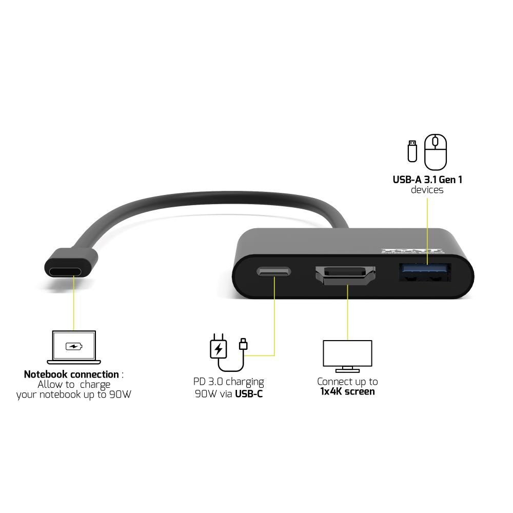Port Designs Mini Usb-C Docking Station Con Hdmi