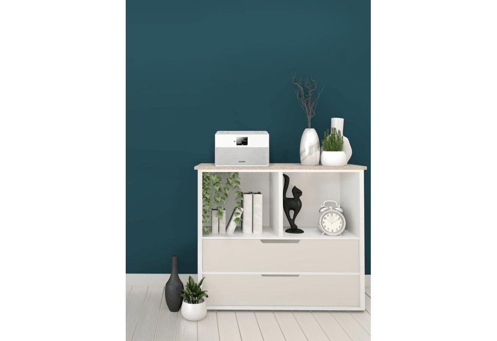 Kenwood Cr-M80dab Dab+ Radio, Grosses Tft Farbdisplay, Bluetooth Blanco