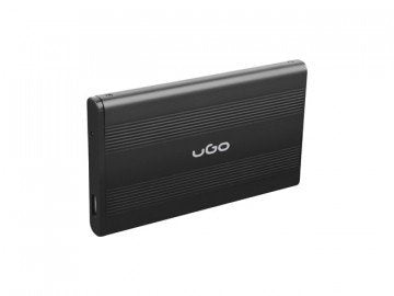 Ugo Caja Externa Hdd/Ssd 2.5'' Sata Usb2, Aluminio, Negro