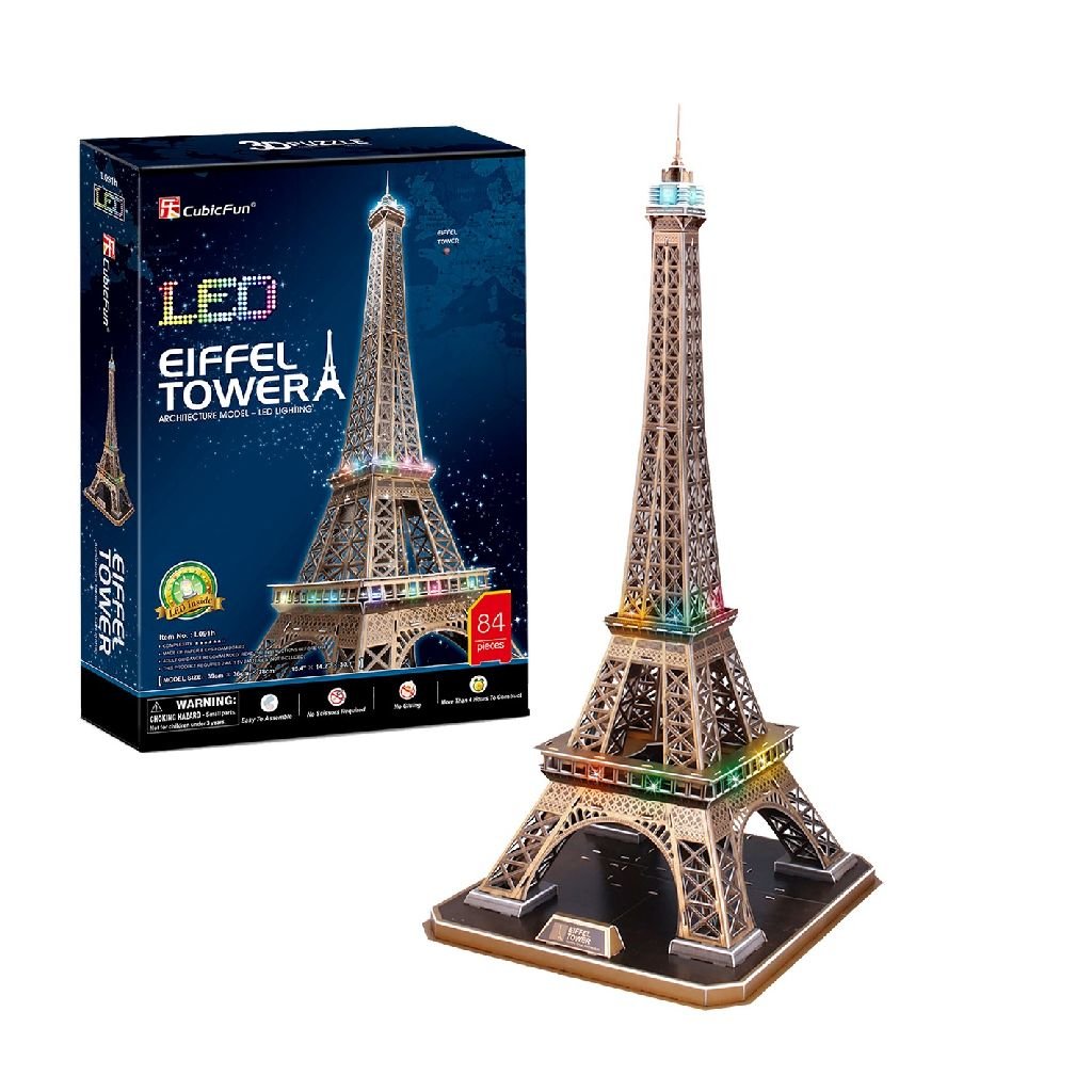 EAN 6944588205072 - CubicFun Eiffel Tower LED Puzle 3D 84 pieza(s) Edificios imagen 1