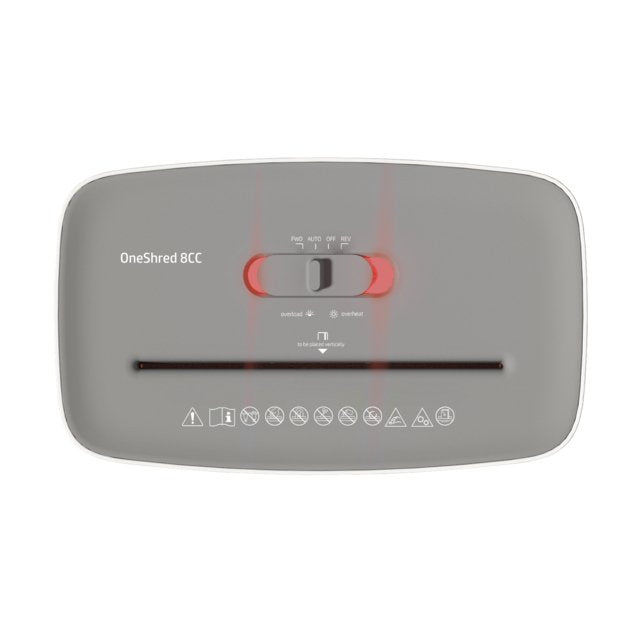 Hp Oneshred 8cc 2801 - Destructora De Papel (Nivel De Seguridad P-4, Corte Cruzado, 8 Hojas)