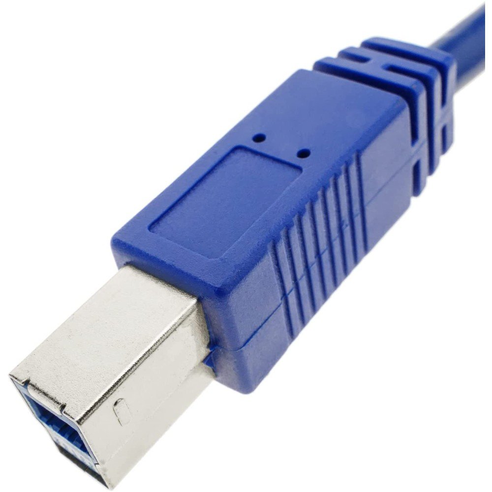 Techly 0.5m Usb 3.0 Ab M/M Cable Usb 0,5 M 3.2 Gen 1 (3.1 Gen 1) Usb A Usb B Azul