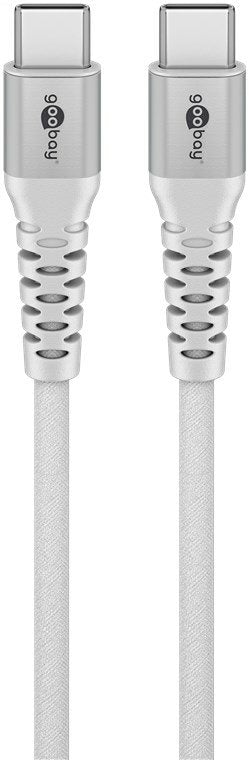 Cable Goobay Usb-C (St-St) 2m Verbindungscable Textilmantel Blanco