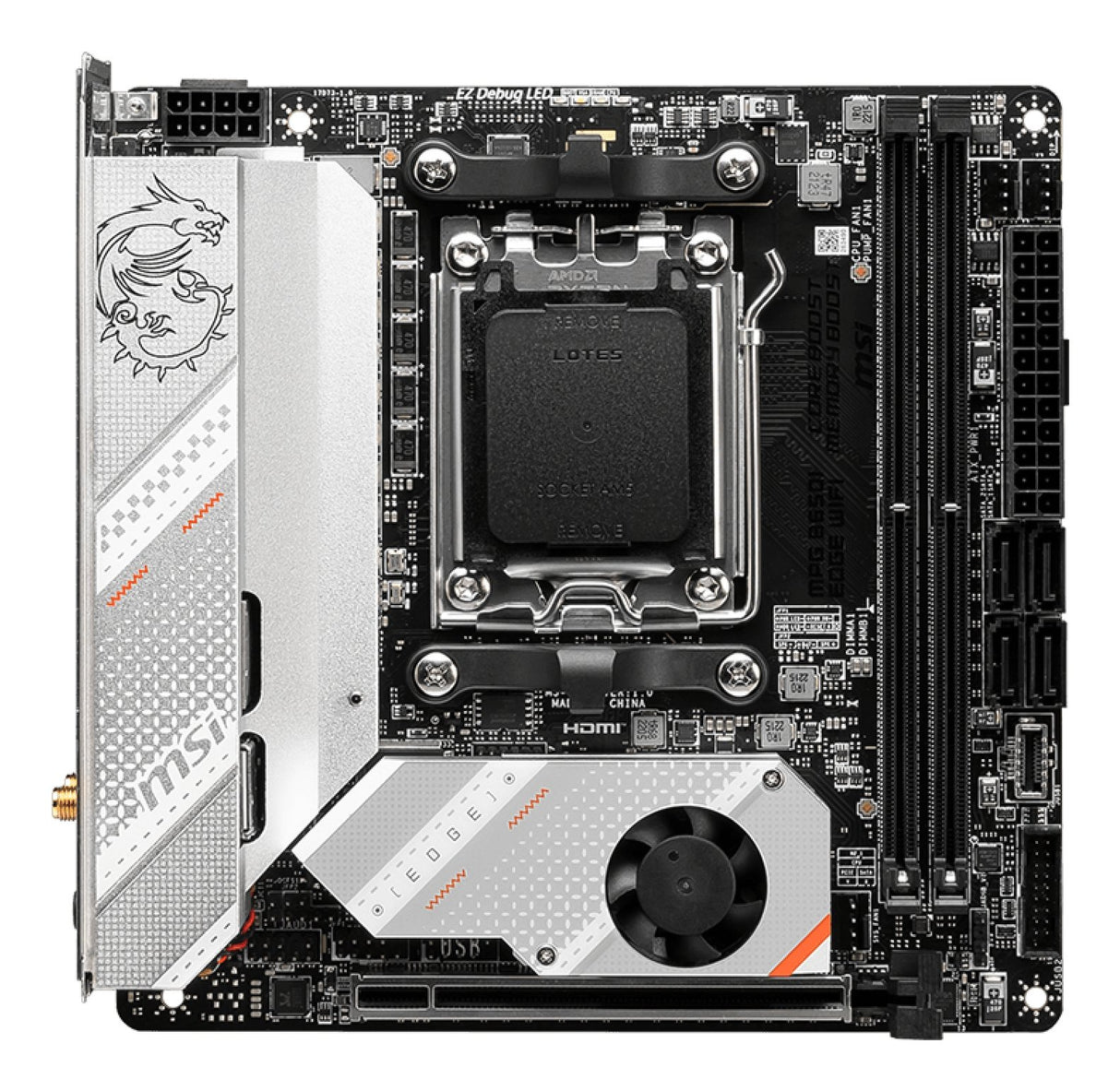 EAN 4711377010146 - MSI MPG B650I EDGE WIFI placa base AMD B650 Zócalo AM5 mini-ATX imagen 2
