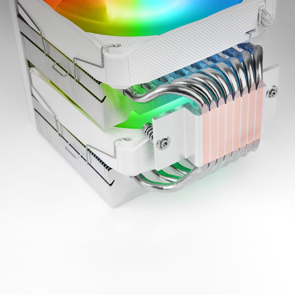 Refrigeración Cpu A-Rgb Mcpu-Lcd Pro Blanco Mars Gaming Lcd / 120 Mm Argb / 6 Heatpipes / Tdp 300w / Intel & Amd