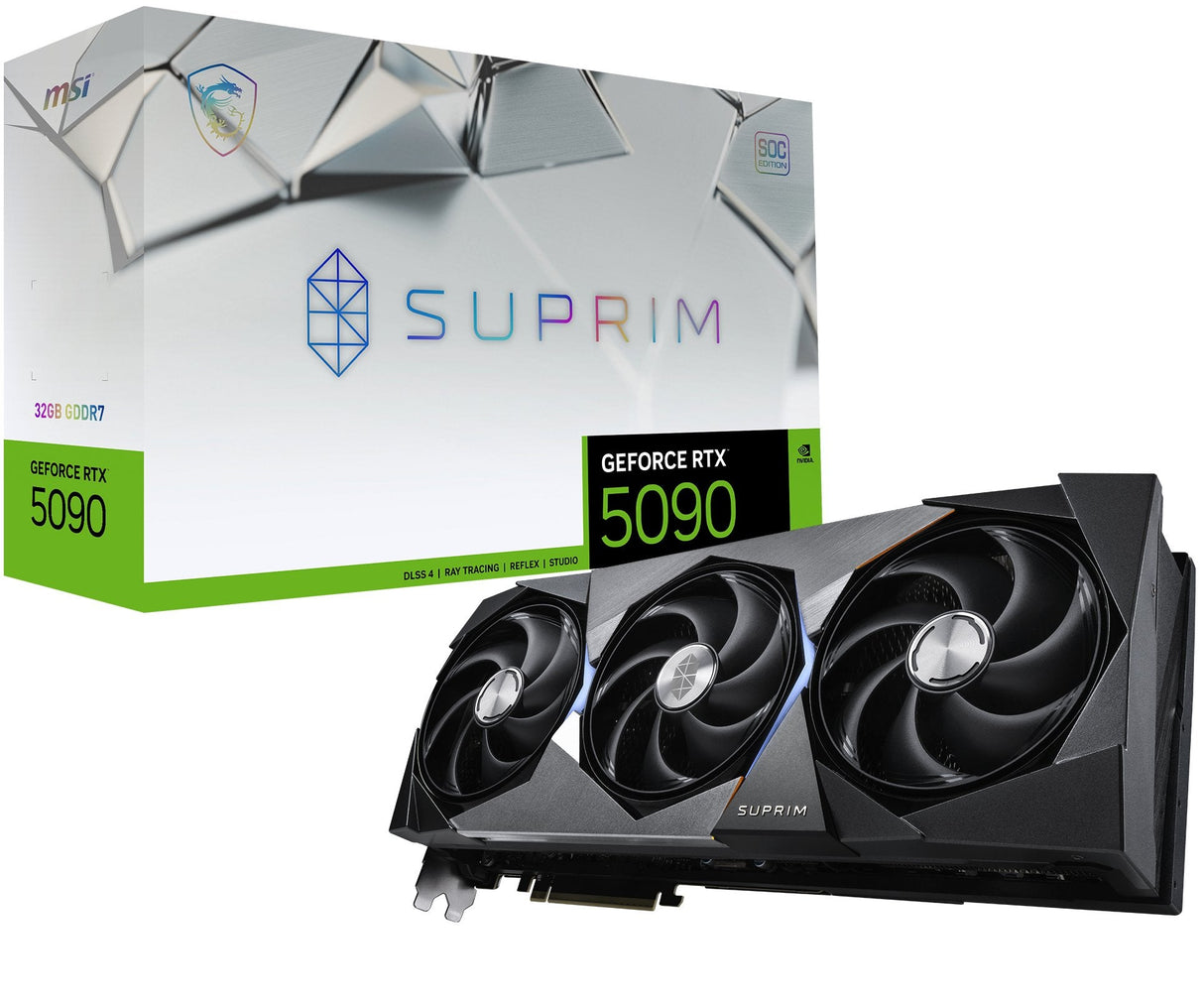 EAN 4711377302487 - MSI SUPRIM GEFORCE RTX 5090 32G SOC tarjeta gráfica NVIDIA 32 GB GDDR7 imagen 1