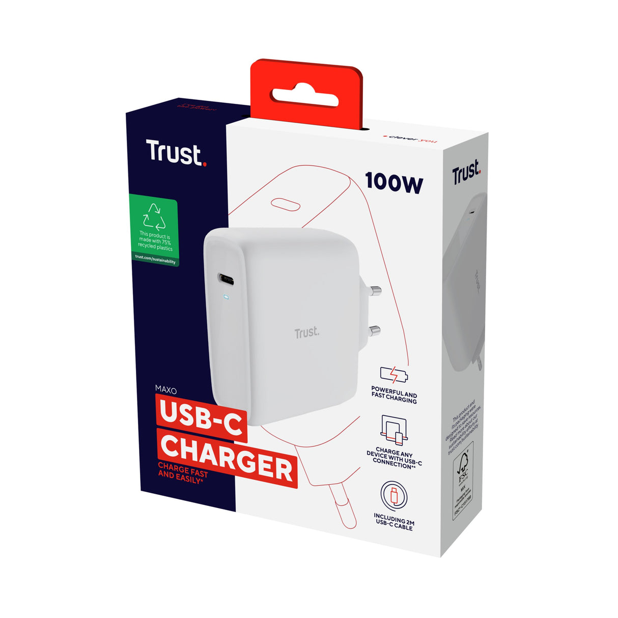 EAN 8713439251401 - Trust Maxo Universal Blanco Corriente alterna Interior imagen 7