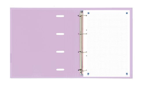 Oxford Carpeta Anillas Ebinder 4x25mm Live&Go Polyfoam C/Recambio A5+ Dots Pastel