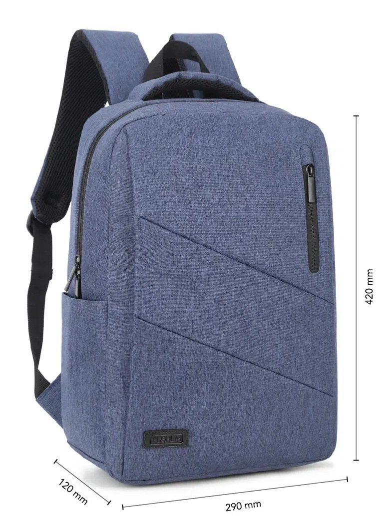 Mochila Subblim City Backpack Para Portátiles Hasta 15.6'/ Puerto Usb/ Azul