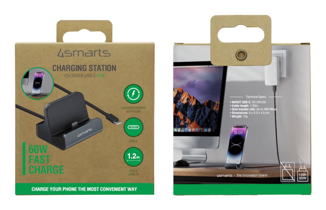 EAN 4252011911134 - 4smarts 541426 estación dock para móvil Smartphone Negro, Gris imagen 6