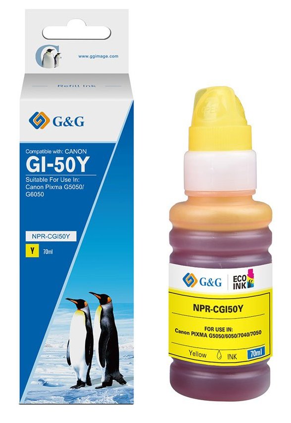 G&G Nachfüllcartucho Canon Gi-50 Y 3405c001 Amarillo 70 Ml