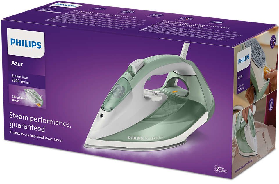EAN 8720389015953 - Philips 7000 series DST7012/70 plancha Plancha a vapor Suela SteamGlide Plus 2600 W Verde, Gris imagen 6