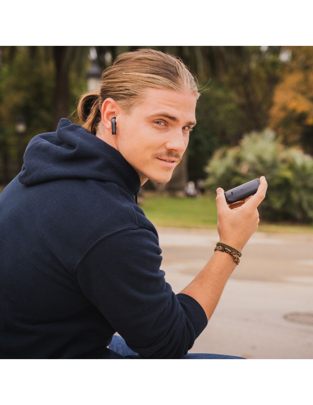 Ksix Halley Auriculares Inalambricos Con Microfono Bluetooth 5.1 - Autonomia Hasta 4h - Control Tactil - Estuche De Carga