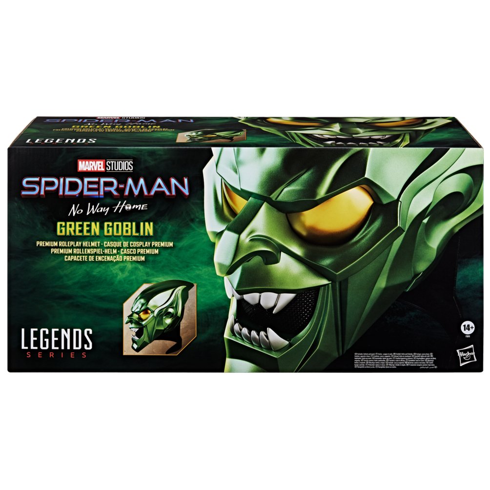 Casco Premium Hasbro Marvel Legends Series Spider-Man: No Way Home Green Goblin