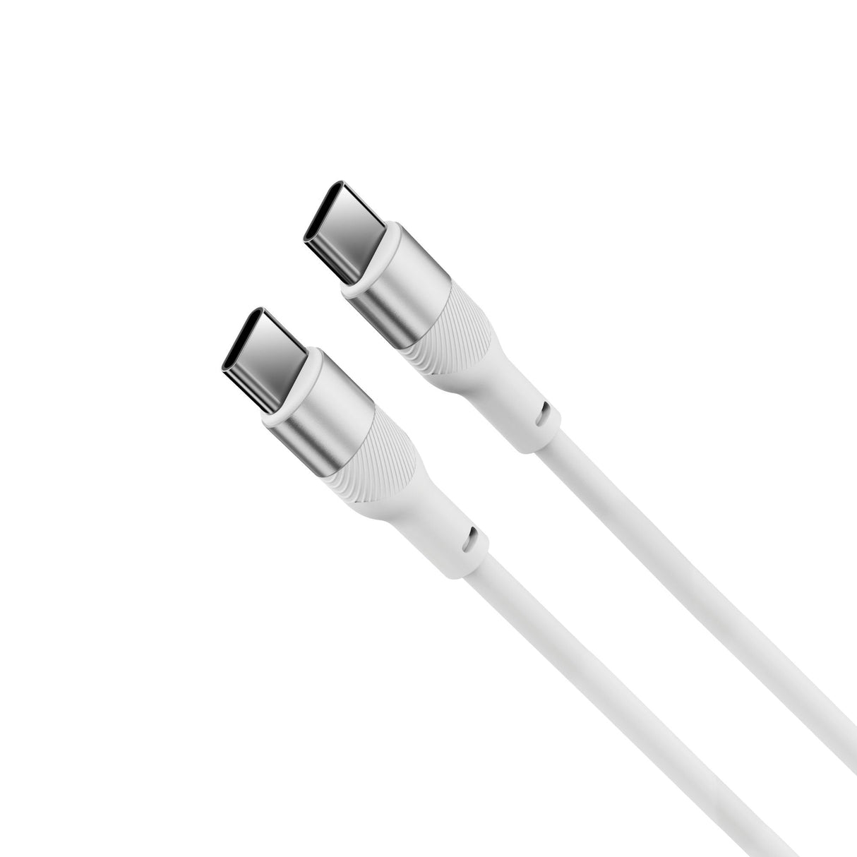 Ksix Bcl060was01 Blanco Cable De Carga Y Datos 1 Metro Usb-C A Usb-C Carga Ultrarrápida 60w