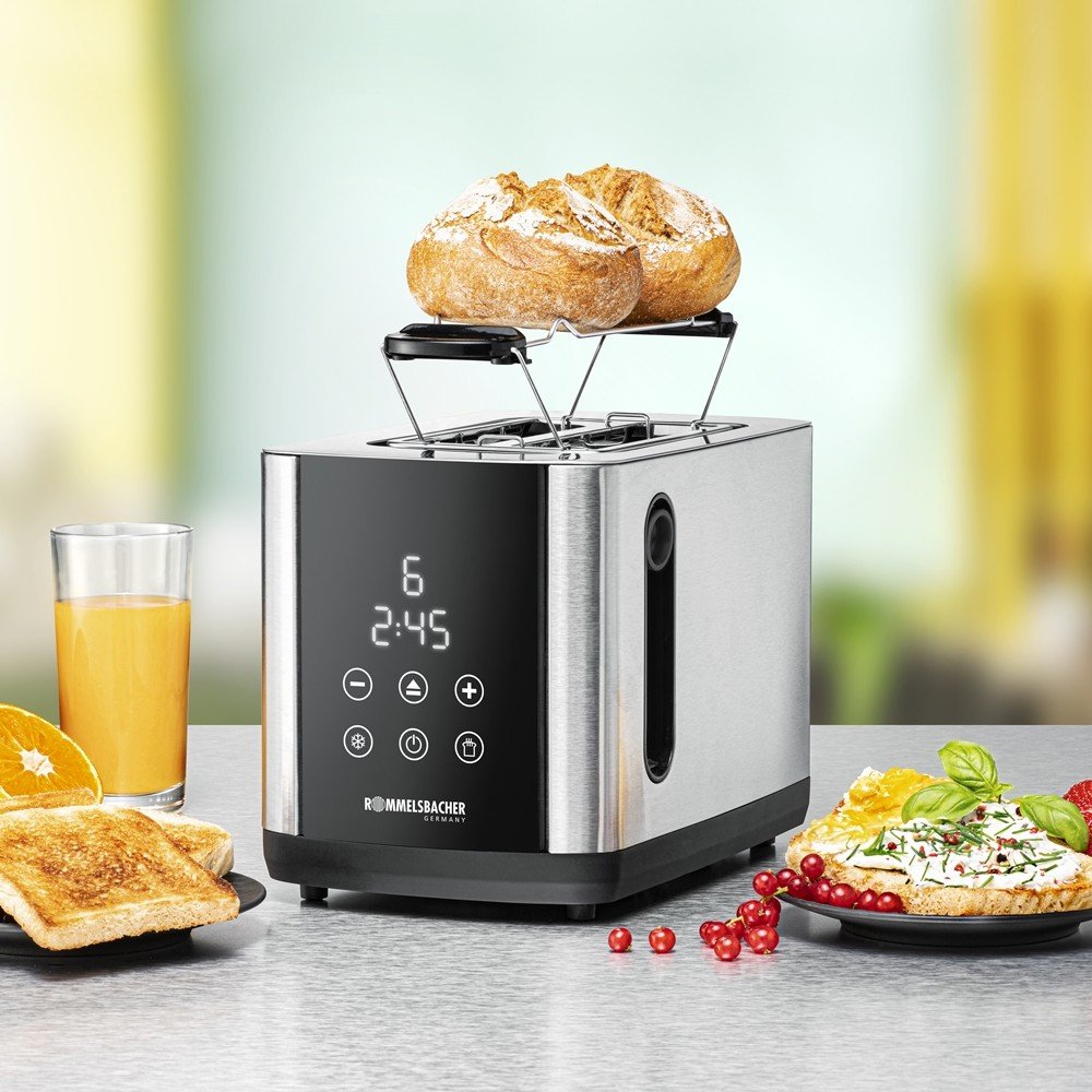 EAN 4001797880000 - Rommelsbacher TO 850 tostadora 9 2 rebanada(s) 850 W Negro, Acero inoxidable imagen 2