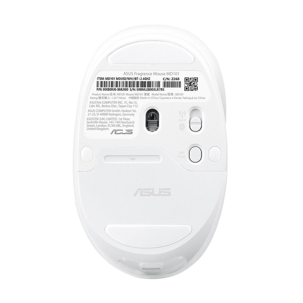 EAN 4711387343654 - ASUS Fragrance Mouse MD101 ratón Hogar Ambidextro RF Wireless + Bluetooth Óptico 2400 DPI imagen 5