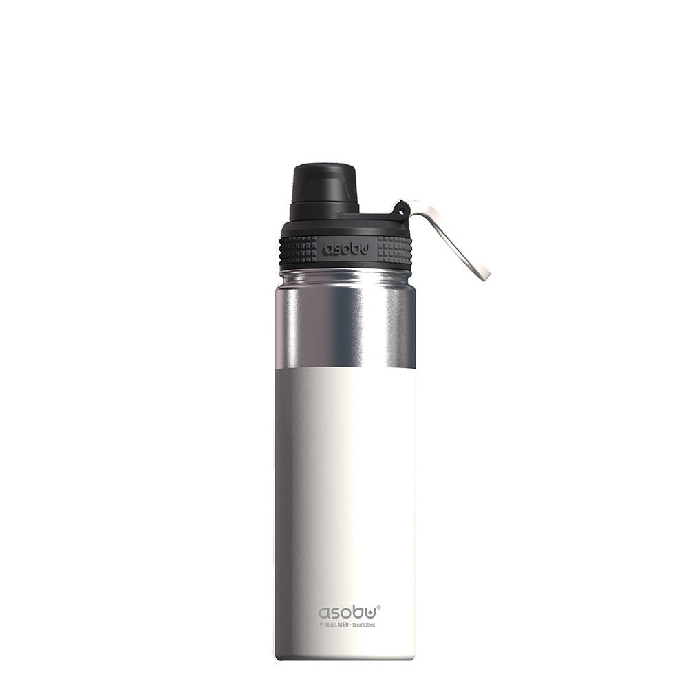 Asobu - Alpine Flask - Botella Aislada De Acero Inoxidable 530ml Blanco