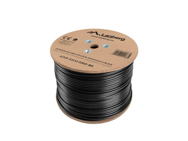 EAN 5901969421835 - Lanberg LCU5-21CU-0305-BK cable de red Negro 305 m Cat5e U/UTP (UTP) imagen 1