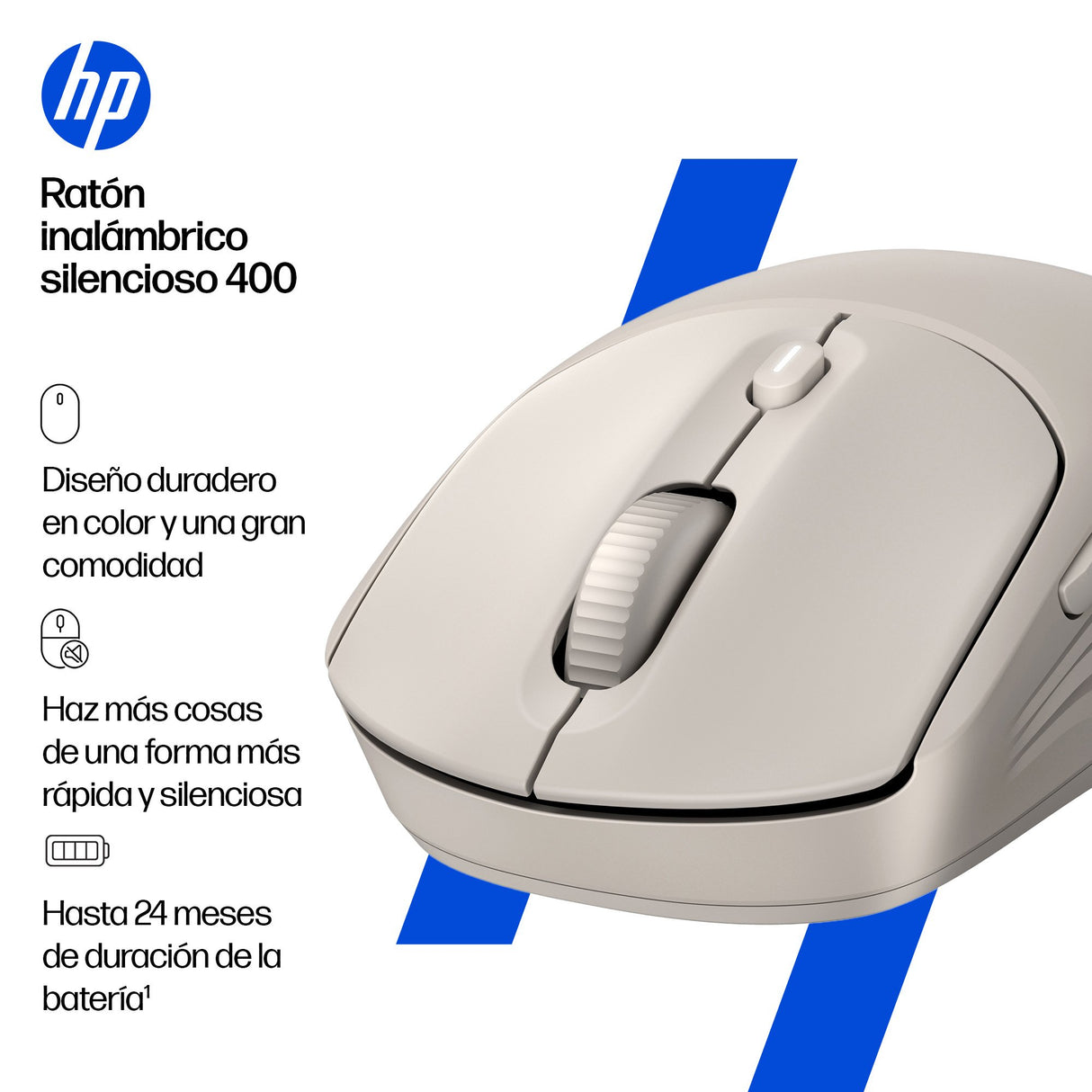 EAN 5715328149793 - HP 400 Quiet Blue Wireless Mouse ratón Hogar Ambidextro RF Wireless + Bluetooth 6000 DPI imagen 6