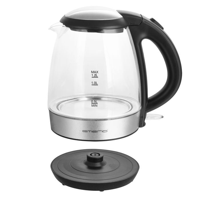 EAN 7333282010294 - Emerio WK-125145 tetera eléctrica 1,2 L 2200 W Negro, Plata, Transparente imagen 2