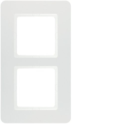 Berker 10126189 Rahmen 2fach, Q.7, Polarweiss Samt