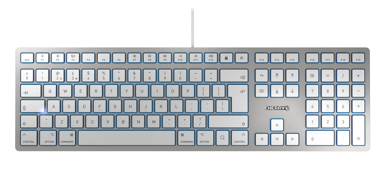 Cherry Kc 6000 Slim For Mac Teclado Usb Reino Unido Interruptor: Cherry Sx Plata