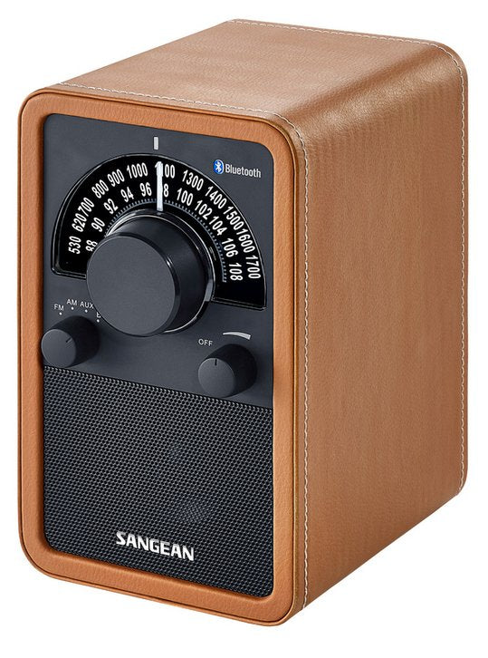 Sangean Wr-15bt Cuero Marrón Radio De Estantería