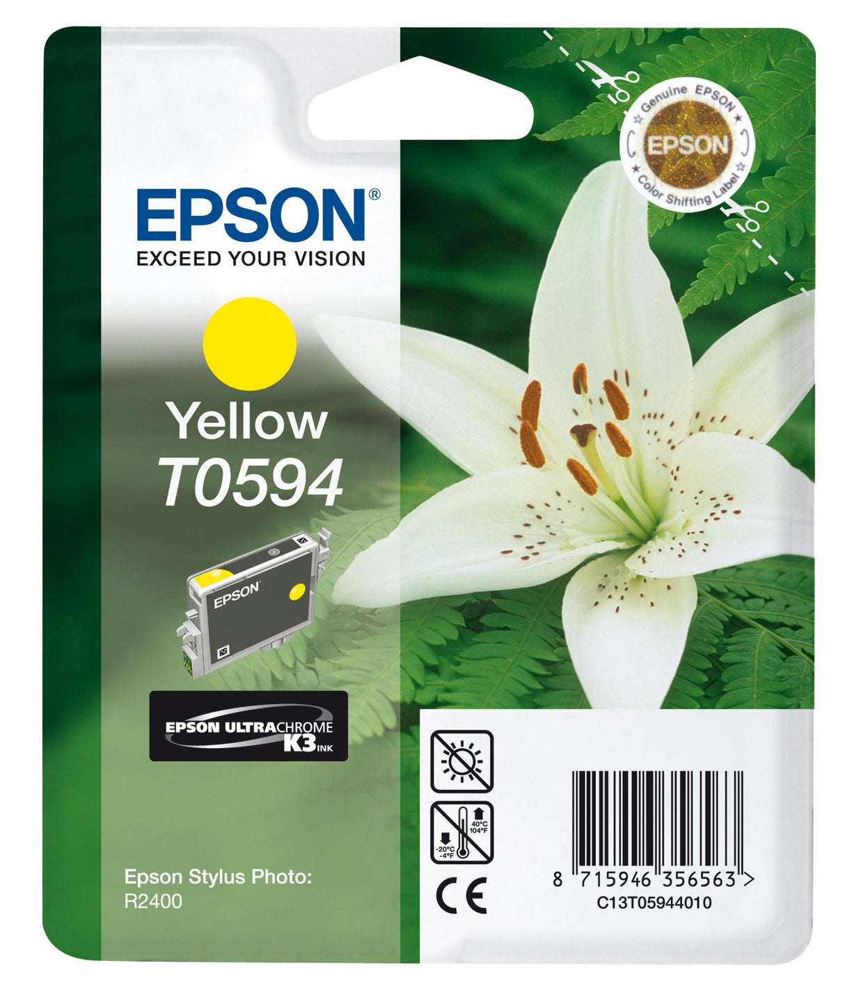 Cartucho Original Epson T0594 Amarillo - C13t0594401 Ml-220pag-2000