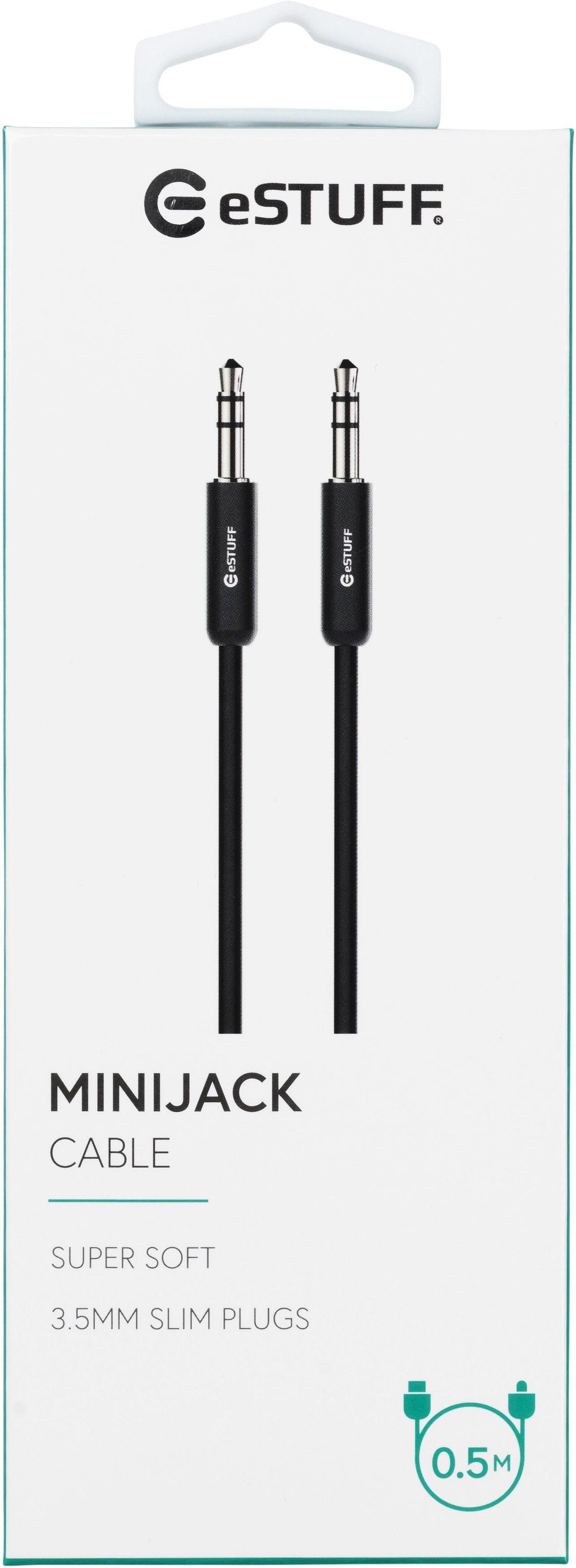 EAN 5706998232724 - eSTUFF ES608001 cable de audio 0,5 m 3,5mm Negro imagen 2