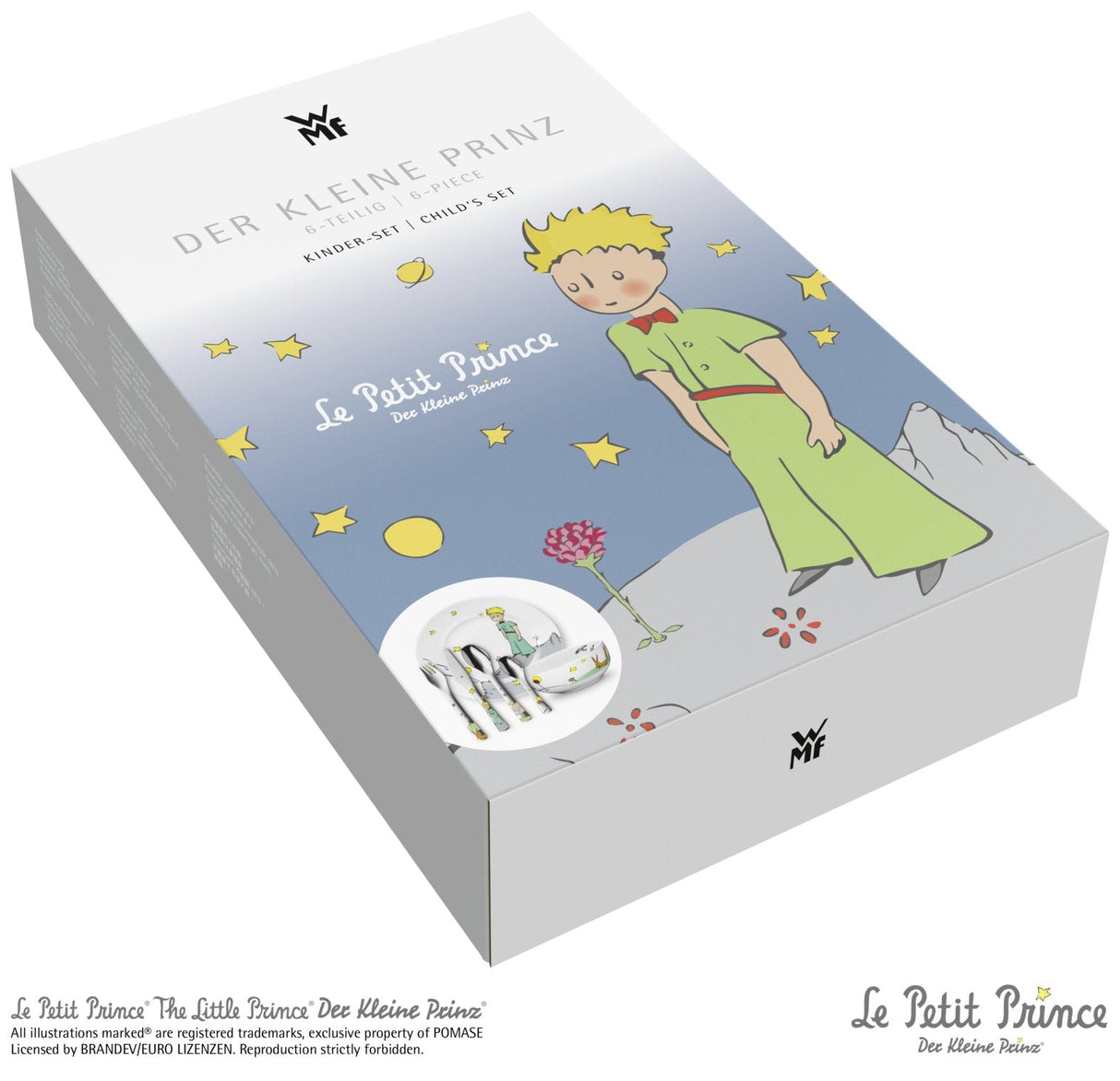 Wmf 12.9405.9964 Cubierto Para Niños Conjunto De Cubiertos Infantiles Blanco Porcelana, Acero Inoxidable