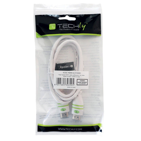 EAN 8057685306905 - Techly 1.0m HDMI M/M cable HDMI 1 m HDMI tipo A (Estándar) Blanco imagen 2