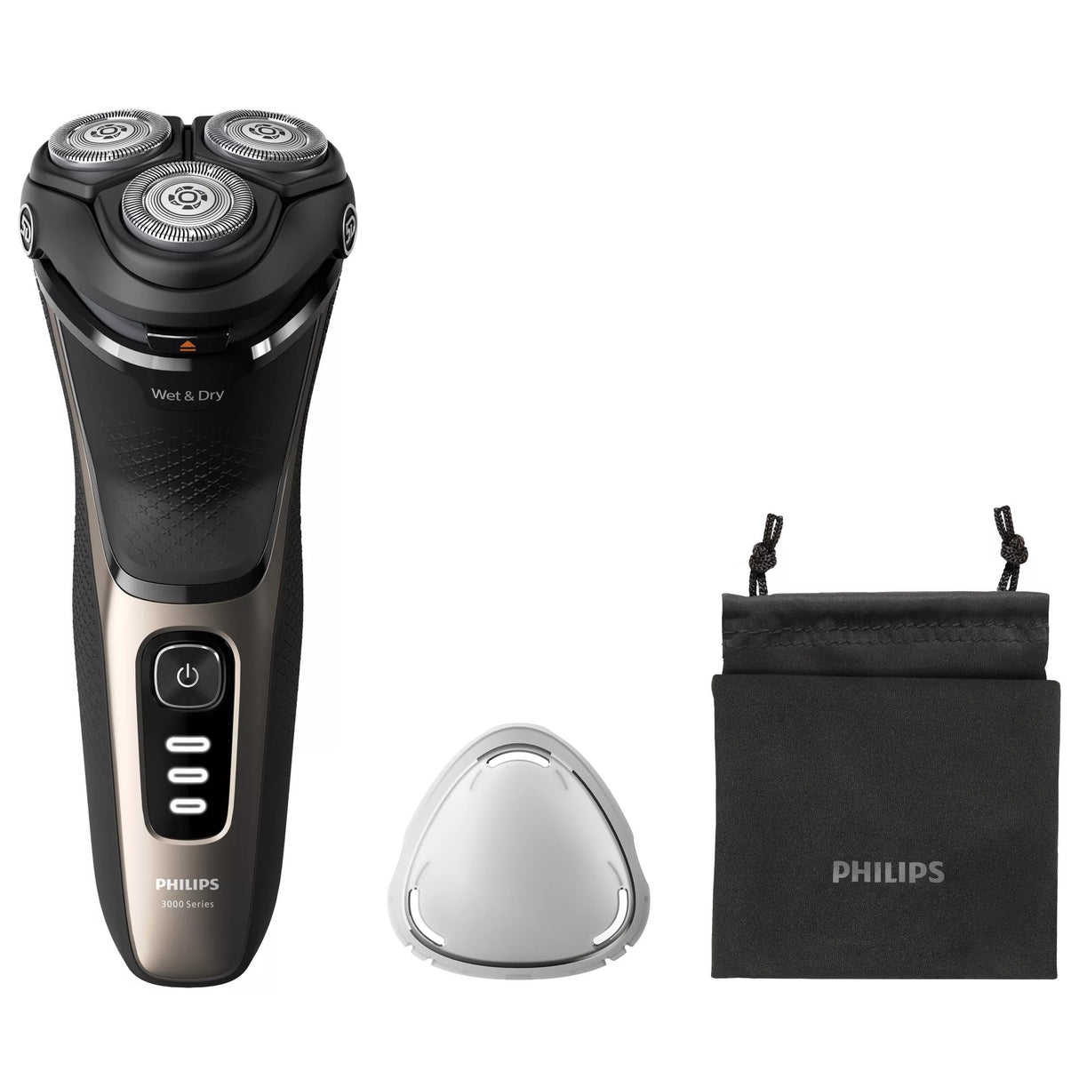 EAN 8720689018586 - Philips S3242/12 afeitadora Máquina de afeitar de rotación Recortadora Negro, Oro imagen 1