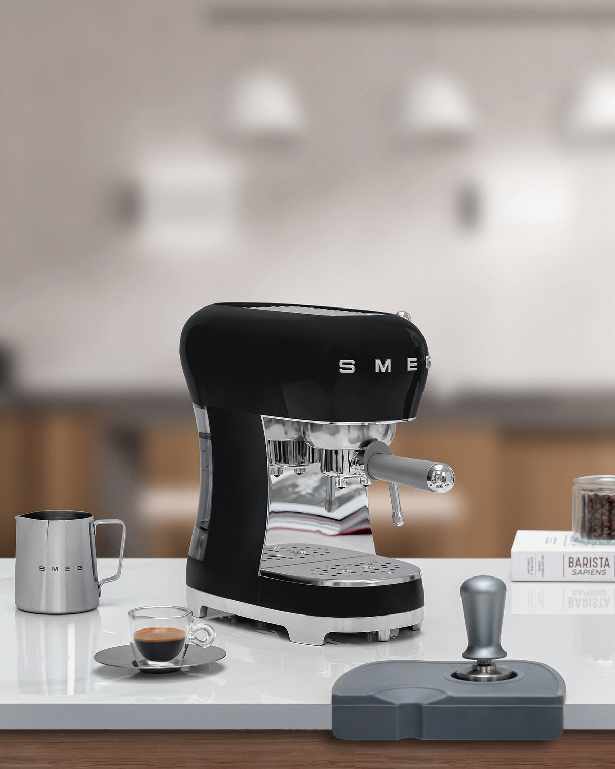 Smeg Espresso Machine (Ecf02bleu) Negro Negro