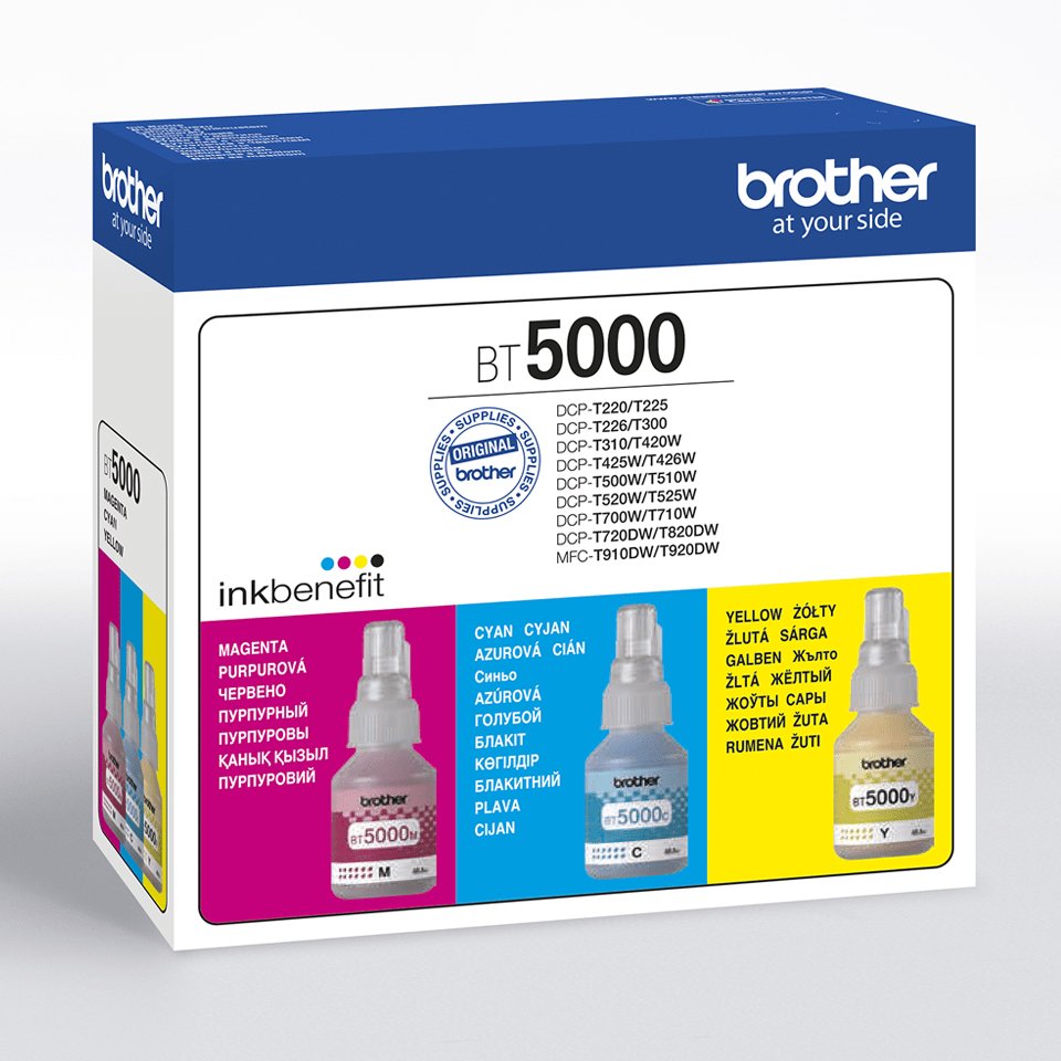 Brother Bt5000 Ink Bottle Value Pack 1x C M Y