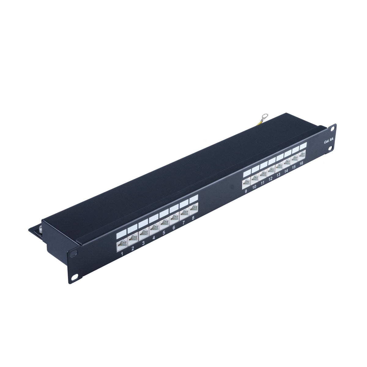 S-Impuls Patchpanel 19" 1he Cat. 6a 16 Port Negro