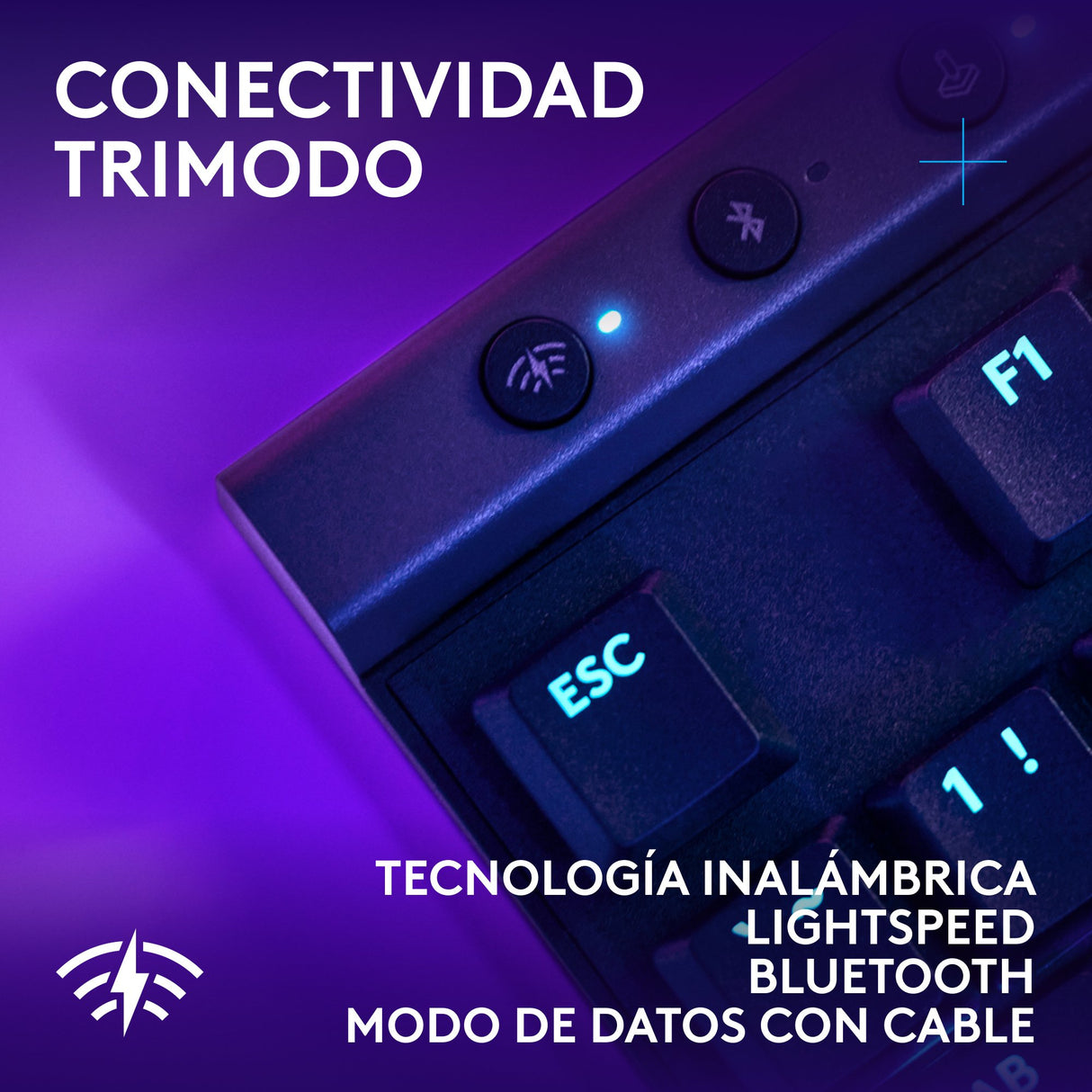 EAN 5099206119932 - Logitech G 920-012559 teclado Juego RF Wireless + Bluetooth QWERTY Español Negro imagen 5