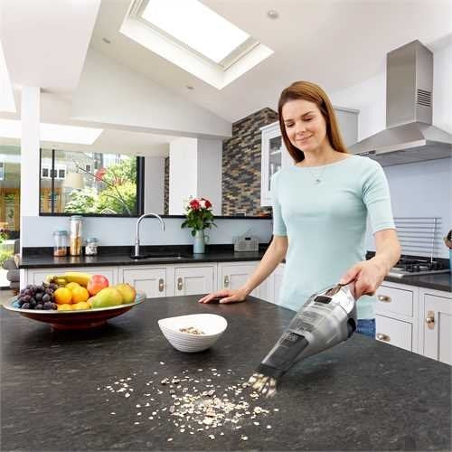 EAN 5035048698112 - Black & Decker NVC220WC-QW aspiradora de mano Cromo, Titanio, Transparente Sin bolsa imagen 3