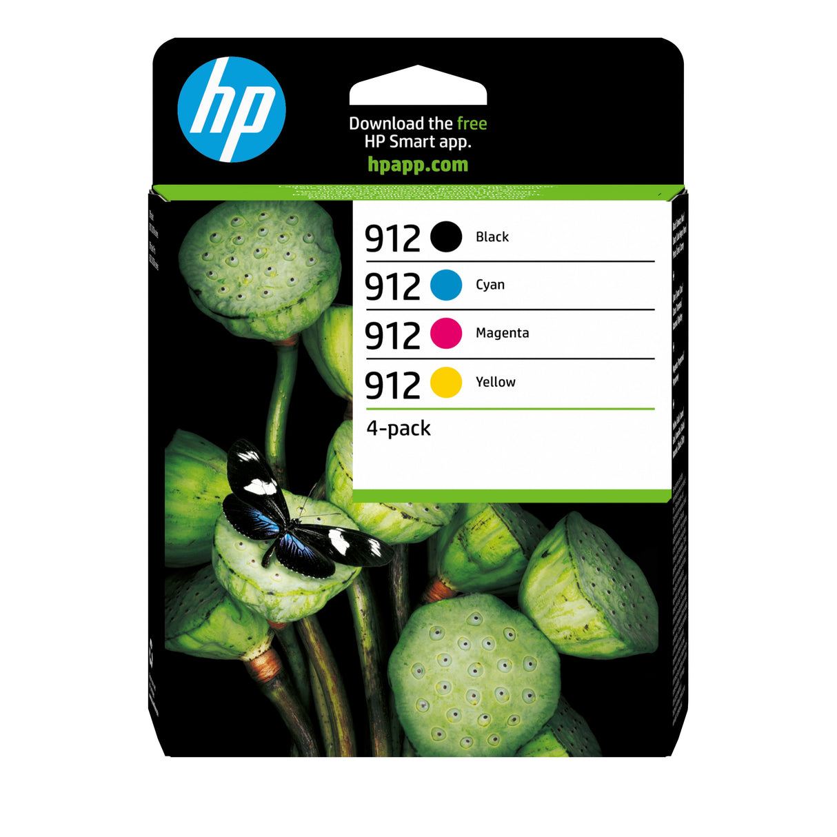 EAN 195122352301 - HP 912 4-Pack CMYK(4) Original Ink Cartridge Combo cartucho de tinta 4 pieza(s) Rendimiento estándar Negro imagen 1