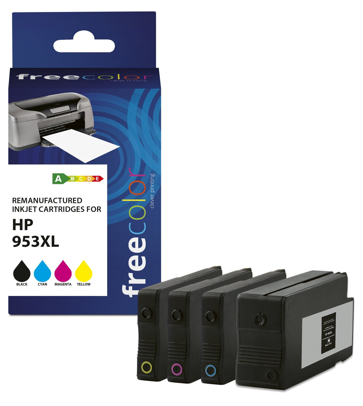 Freecolor Cartucho Hp 953xl Color Bk C M Y Remanufactured