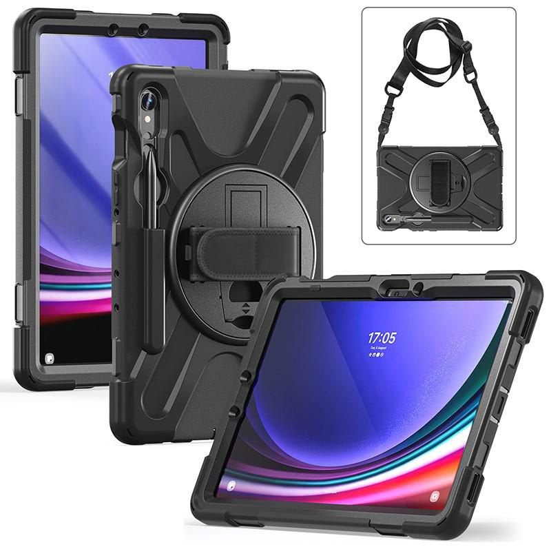Austin Defender Case Samsung - Galaxy Tab S9/S8/S7 With Hand - Strap And Shoulder Strap. Black - Warranty: 24m
